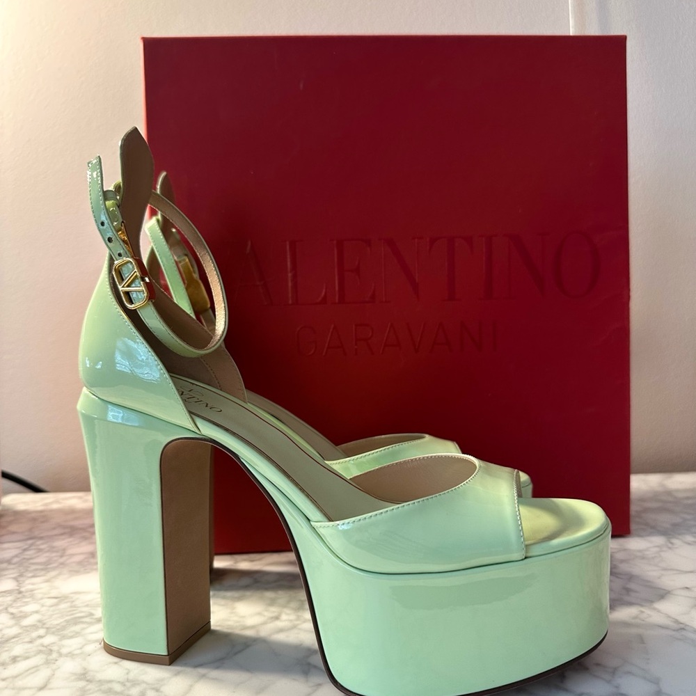 Valentino Garavani Women's Green Platform Sandals